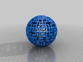 cubical sphere art 3d print model - Mito3D