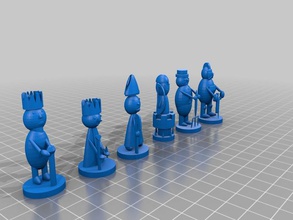 peoples chess 3d printing first tinkercad 3d print model - Mito3D