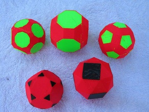 two color archimedean solids 3 other 3d print model - Mito3D
