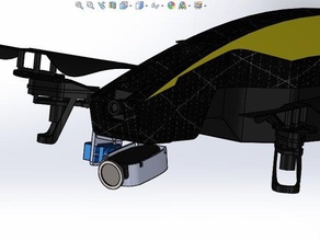 parrot ar drone 20 uno de los ejes la cámara cardán v2 actualizado rc vehículos 10 18 808 ardrone arduino go pro llavero servo 3d print model - Mito3D