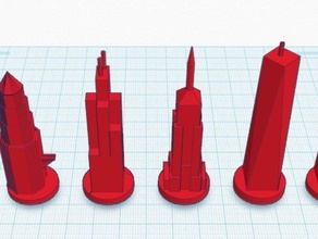 skyscraper chess other tinkercad 3d print model - Mito3D