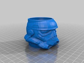 stormtrooper egg cup kitchen dining star wars 3d print model - Mito3D