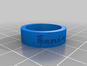 sênior 14 anéis personalizado 3d print model - Mito3D