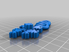 fraktal kolye Anahtarlık 3d print model - Mito3D