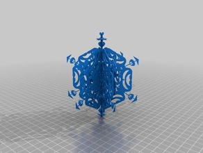 mi personalizados de papel corte copo nieve en 3d decoración 3d print model - Mito3D