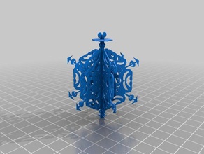 meu personalizados de corte papel snowflake3d valittlesmaller decoração 3d print model - Mito3D