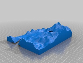 mt hoffman topo yazdırmak spor açık havada 3d harita tırmanma çift yosemite 3d print model - Mito3D