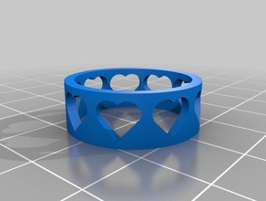 10 personalizados anel coração anéis 3d print model - Mito3D