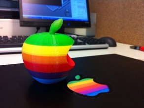 original apple logo 3d other faberdashery multicolour multicoloured 3d print model - Mito3D