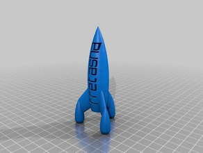 rocket decor customized 3d print model - Mito3D