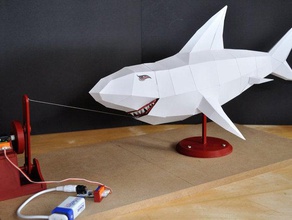 littlebits swimming shark art 3d print model - Mito3D