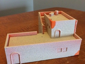 15mm scala deserto di grandi dimensioni casa gli edifici le strutture fiamme guerra in miniatura da tavolo wargame wargames-giochi mappa 3d print model - Mito3D