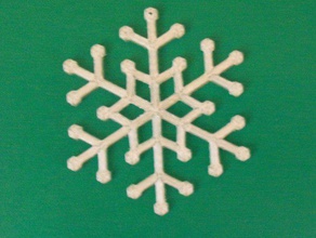 floco de neve 002 decoração natal a ornamento árvore 3d print model - Mito3D