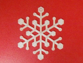 floco de neve 003 decoração natal a ornamento árvore 3d print model - Mito3D