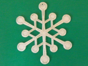 snow flake 004 decor christmas decoration ornament snowflake tree 3d print model - Mito3D