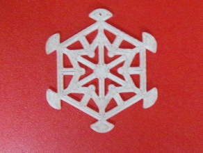 snow flake 005 Dekor Weihnachten Dekoration ornament Schneeflocke Baum 3d print model - Mito3D