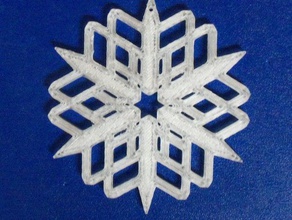 fiocco di neve 006 arredamento natale la decorazione ornamento albero 3d print model - Mito3D