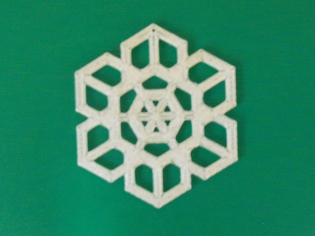 snow flake 007 decor christmas decoration ornament snowflake tree 3D print model - Mito3D