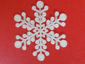floco de neve 008 decoração natal a ornamento árvore 3d print model - Mito3D