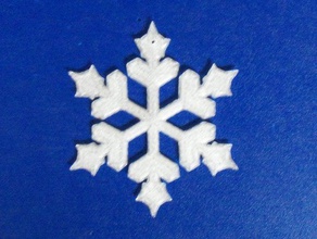 snow flake 009 decor christmas decoration ornament snowflake tree 3d print model - Mito3D
