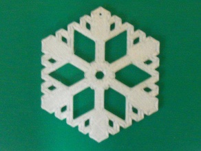 snow flake 010 decor christmas decoration ornament snowflake tree 3d print model - Mito3D