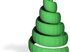 girdap küçük Noel ağaçları heykeller ağacı 3d print model - Mito3D