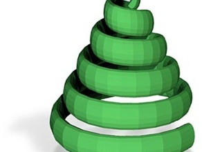 sadece x3d girdap xmas ağacı daha büyük heykeller Noel ağaçları 3d print model - Mito3D