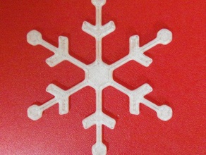 snow flake 015 decor christmas decoration ornament snowflake tree 3d print model - Mito3D