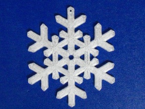 snow flake 016 decor christmas decoration ornament snowflake tree 3d print model - Mito3D