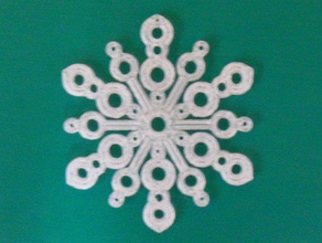 snow flake 020 decor christmas decoration ornament snowflake tree 3d print model - Mito3D