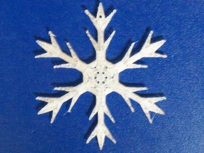 snow flake 022 decor christmas decoration ornament snowflake tree 3d print model - Mito3D