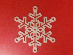 snow flake 023 decor christmas decoration ornament snowflake tree 3d print model - Mito3D