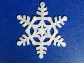 floco de neve 024 decoração natal a ornamento árvore 3d print model - Mito3D