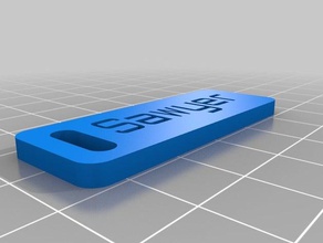 sawyer etiqueta de bagagem organização personalizado 3d print model - Mito3D