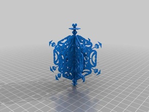 meu personalizados de corte papel do floco neve v4 decoração 3d print model - Mito3D