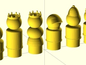 fisher price little people chess set toy game accessories tinkercad 3d print model - Mito3D