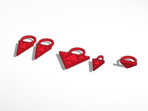 tessellation triangle jewelry set 3d print model - Mito3D