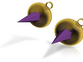 viola spike orecchini 3d print model - Mito3D
