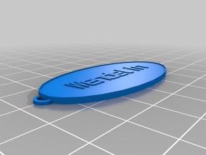 mis personalizado llavero oval wendelin llaveros 3d print model - Mito3D