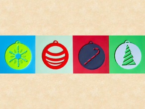 Noel ağacı etiketler boyama Anahtarlık dekorasyon ev malzemeleri top şeker makerbotornament kartanesi whatakuai 3d print model - Mito3D