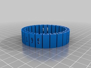 zecloud 2 flessibili nome braccialetto bracciali personalizzato 3d print model - Mito3D
