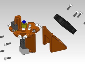 kossel 45 Grad fan mount4cm5cm 3d drucken 3d print model - Mito3D