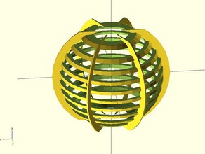 expérimentale de l'anneau l'abat-jour décor arch sphère 3d print model - Mito3D
