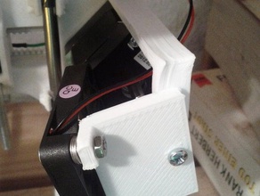 huxley ventola di raffreddamento staffa montaggio 3d la stampante parti emaker 3d print model - Mito3D