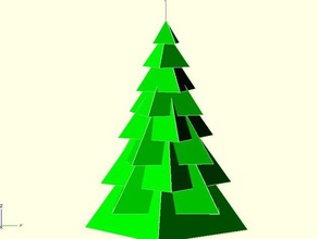 polygon Weihnachtsbaum Gebäude Strukturen ornament xmas 3d print model - Mito3D