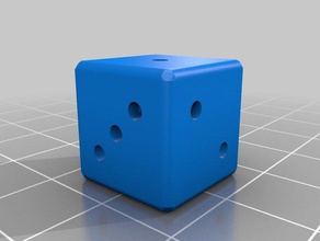 customizable dice hollow solid customizer 3d print model - Mito3D