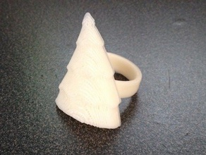 árvore de natal charme delicado anel de-uma-coisa anéis 3d print model - Mito3D