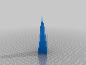 o burj khalifa edifícios estruturas edifício mais alto do mundo 3d print model - Mito3D
