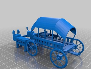wagon couvert véhicules 3d print model - Mito3D