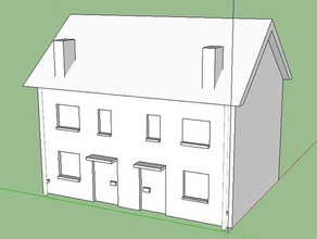 maison d'autres 3d sketchup 3d print model - Mito3D